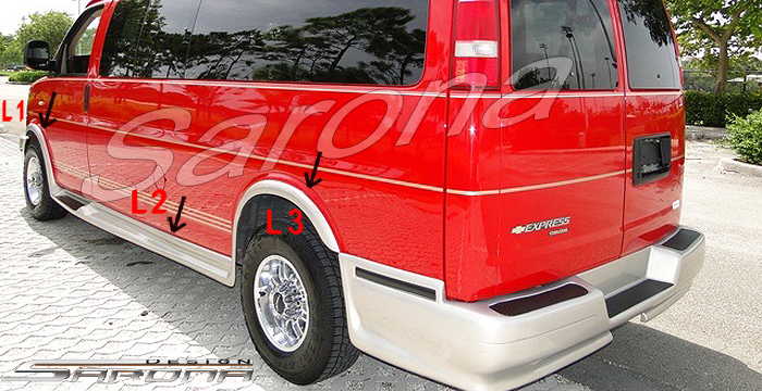 Custom GMC Savana Van  Long Wheel Base Running Boards (2003 - 2024) - $1590.00 (Part #GM-004-SB)